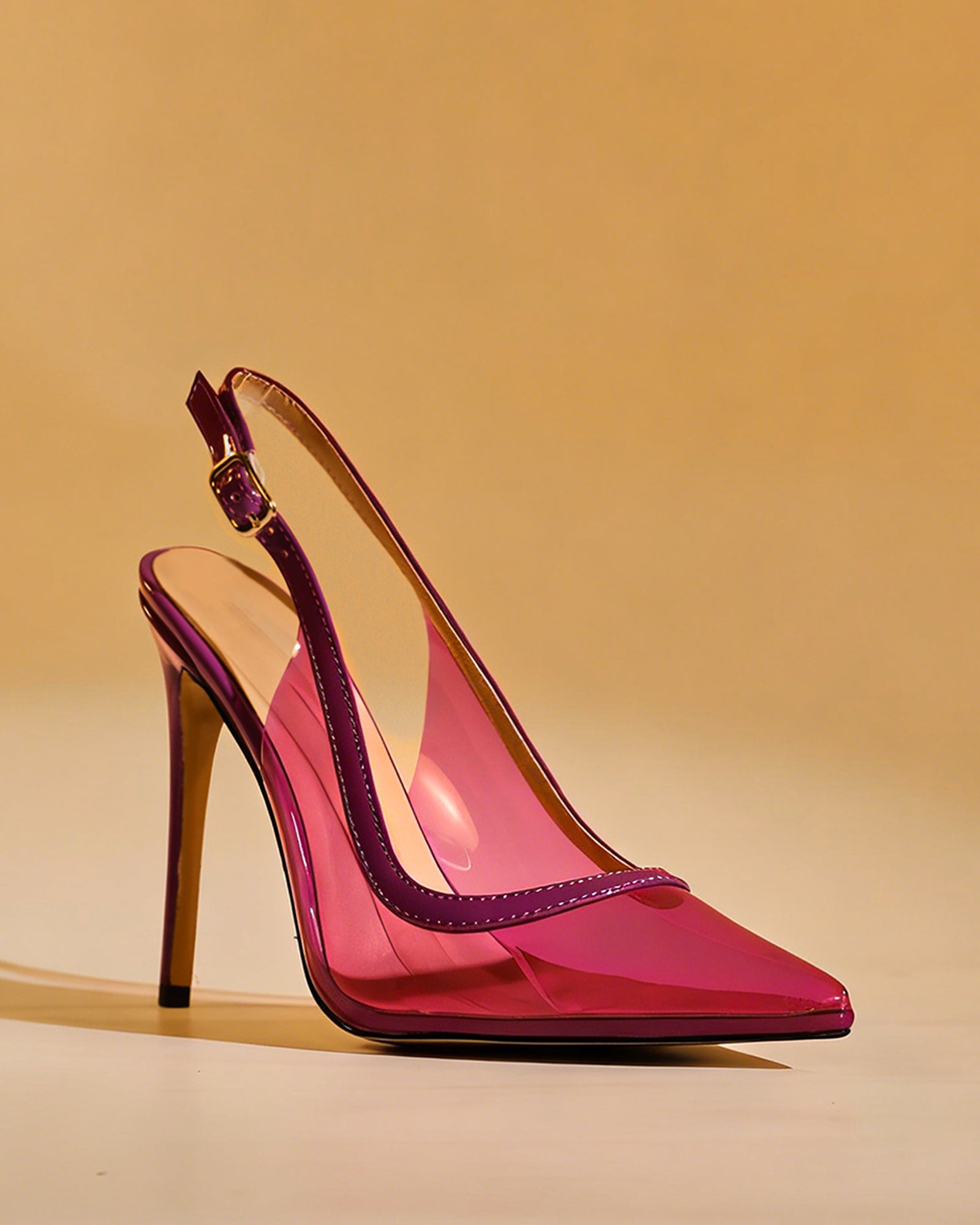 Sylvie Pvc Slingback Pumps In Purple