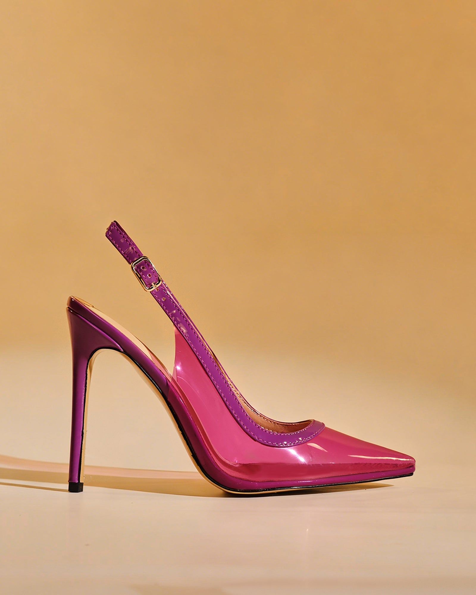 Sylvie Pvc Slingback Pumps In Purple