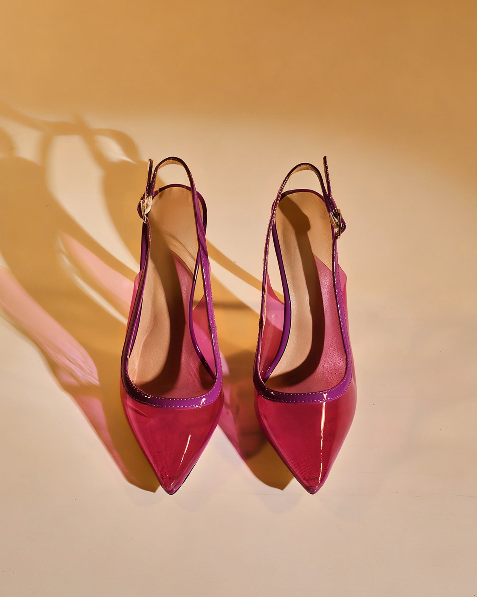 Sylvie Pvc Slingback Pumps In Purple