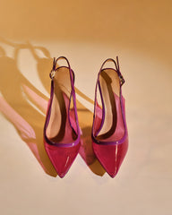 Sylvie Pvc Slingback Pumps In Purple