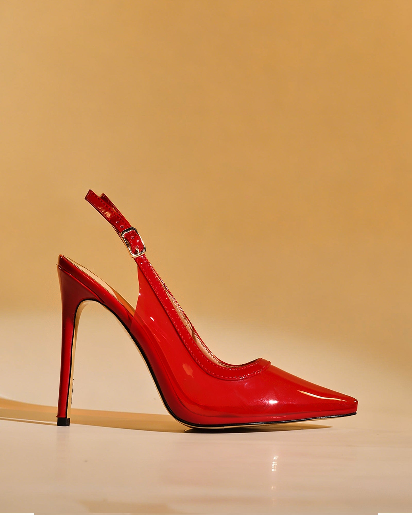 Sylvie Pvc Slingback Pumps In Red