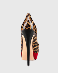 Tove Leopard Splicing Open Toe Pumps