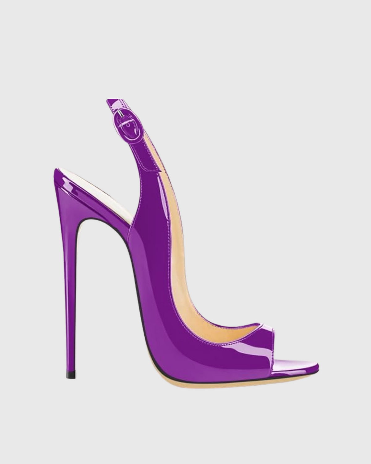 Tove Patent Leather Slingback Sandals In Purple