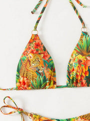 Tropical Print Bikini Set