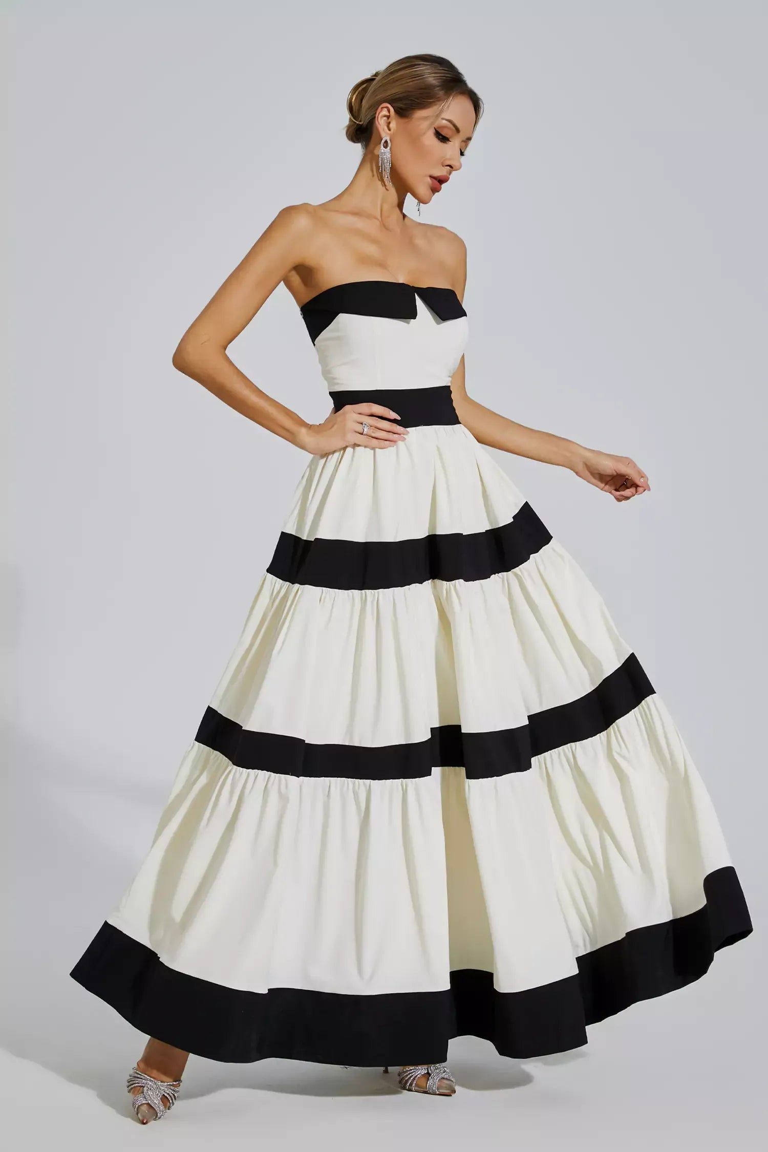 CHIC ELEGANT BOW MAXI DRESS