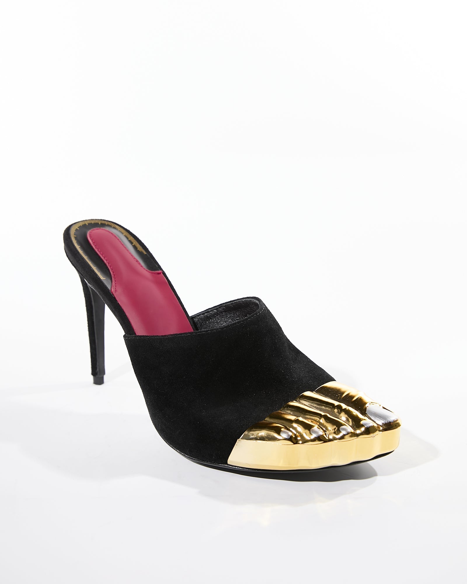 Vanda Silver Toenail Mules