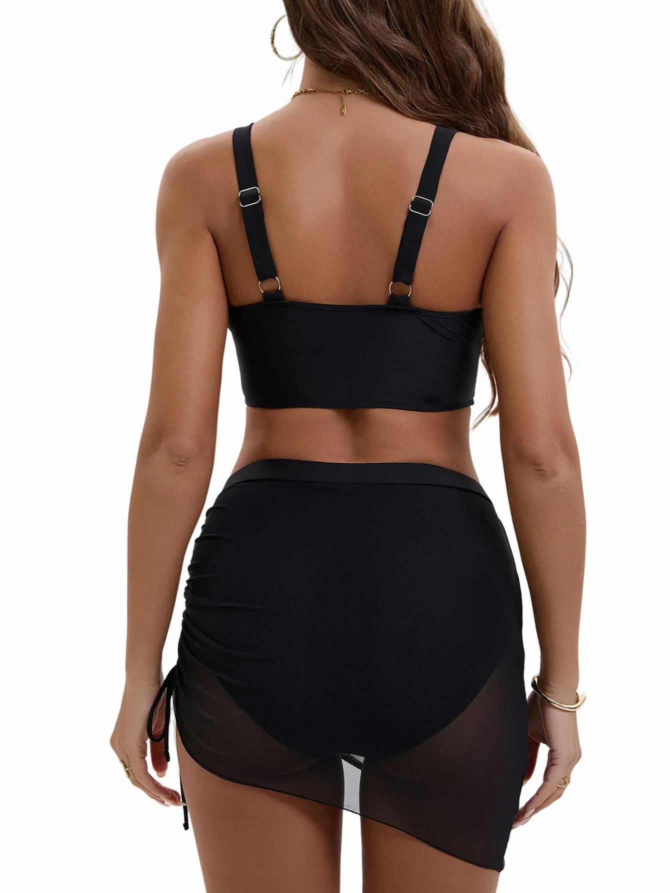 Vintage Black Two Piece Bikini Set