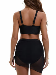 Vintage Black Two Piece Bikini Set