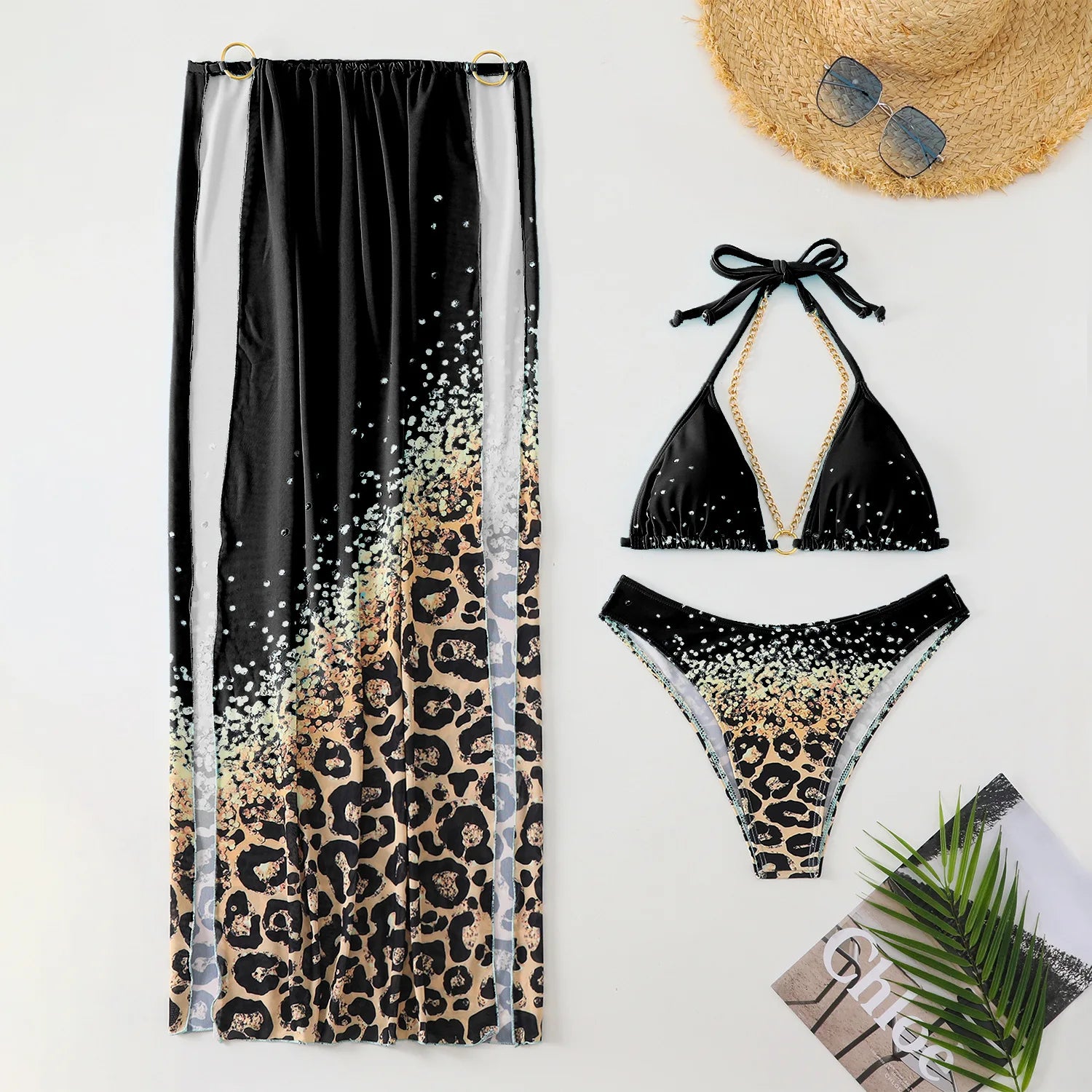 Vintage Blue Gradient Bikini Set