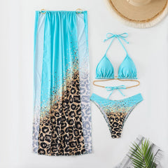 Vintage Blue Gradient Bikini Set