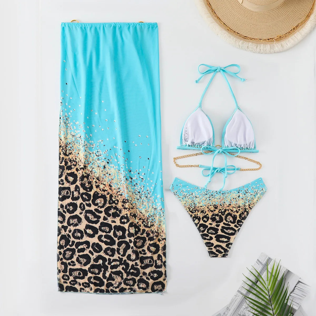 Vintage Blue Gradient Bikini Set