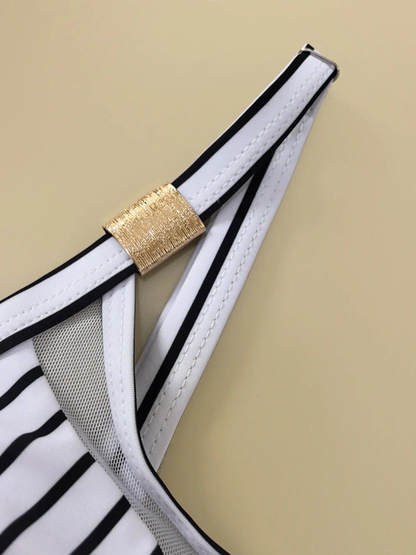 Vintage Blue Striped Bikini Set