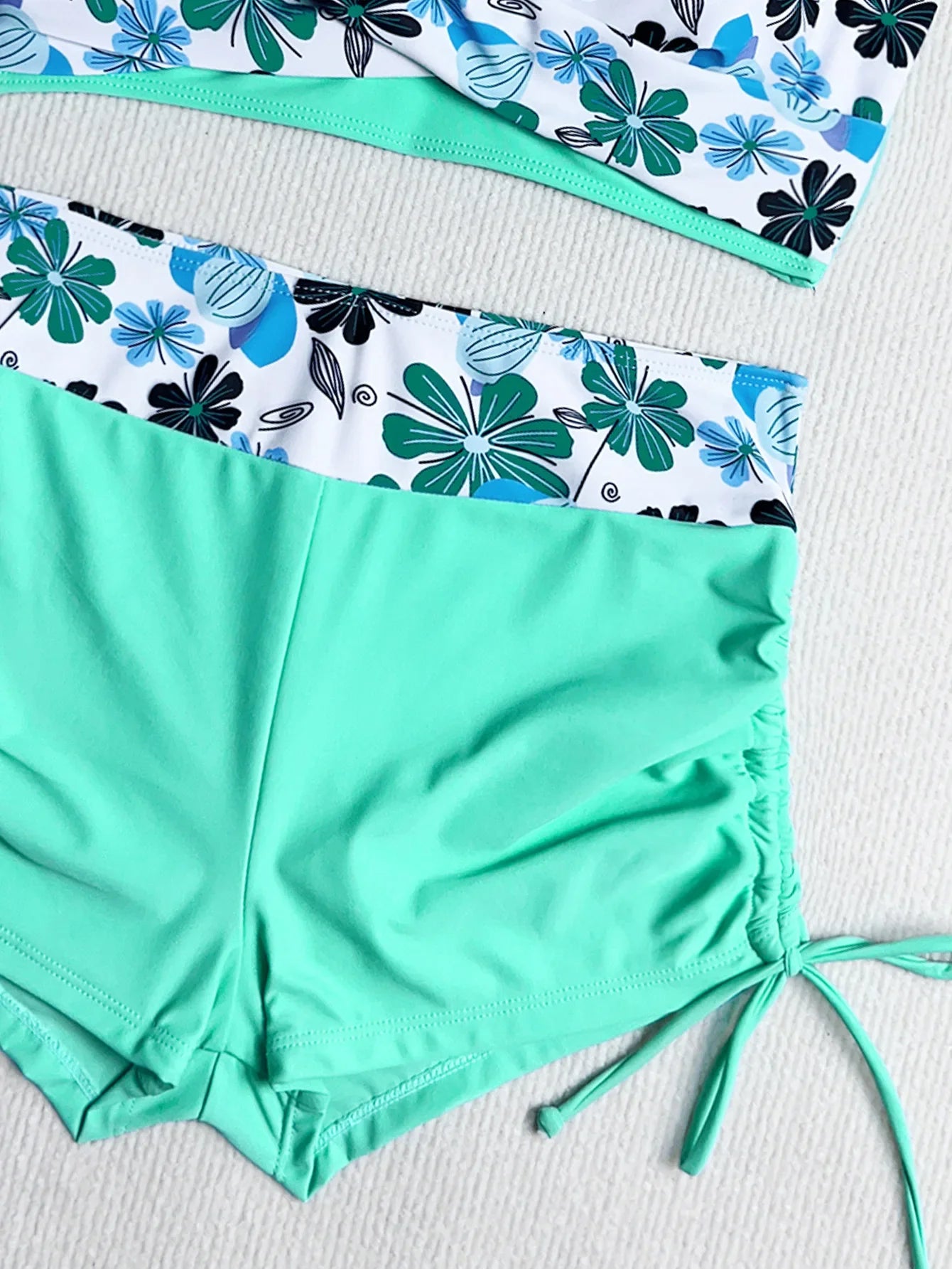 Vintage Floral Print Bikini Set