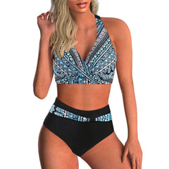 Vintage Pink Gradient Tankini Set