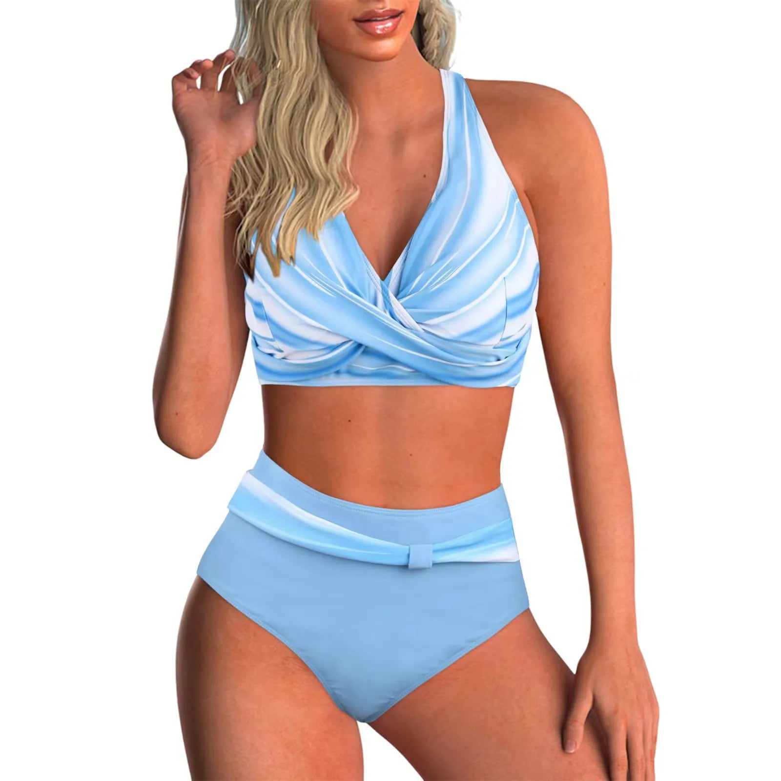 Vintage Pink Gradient Tankini Set
