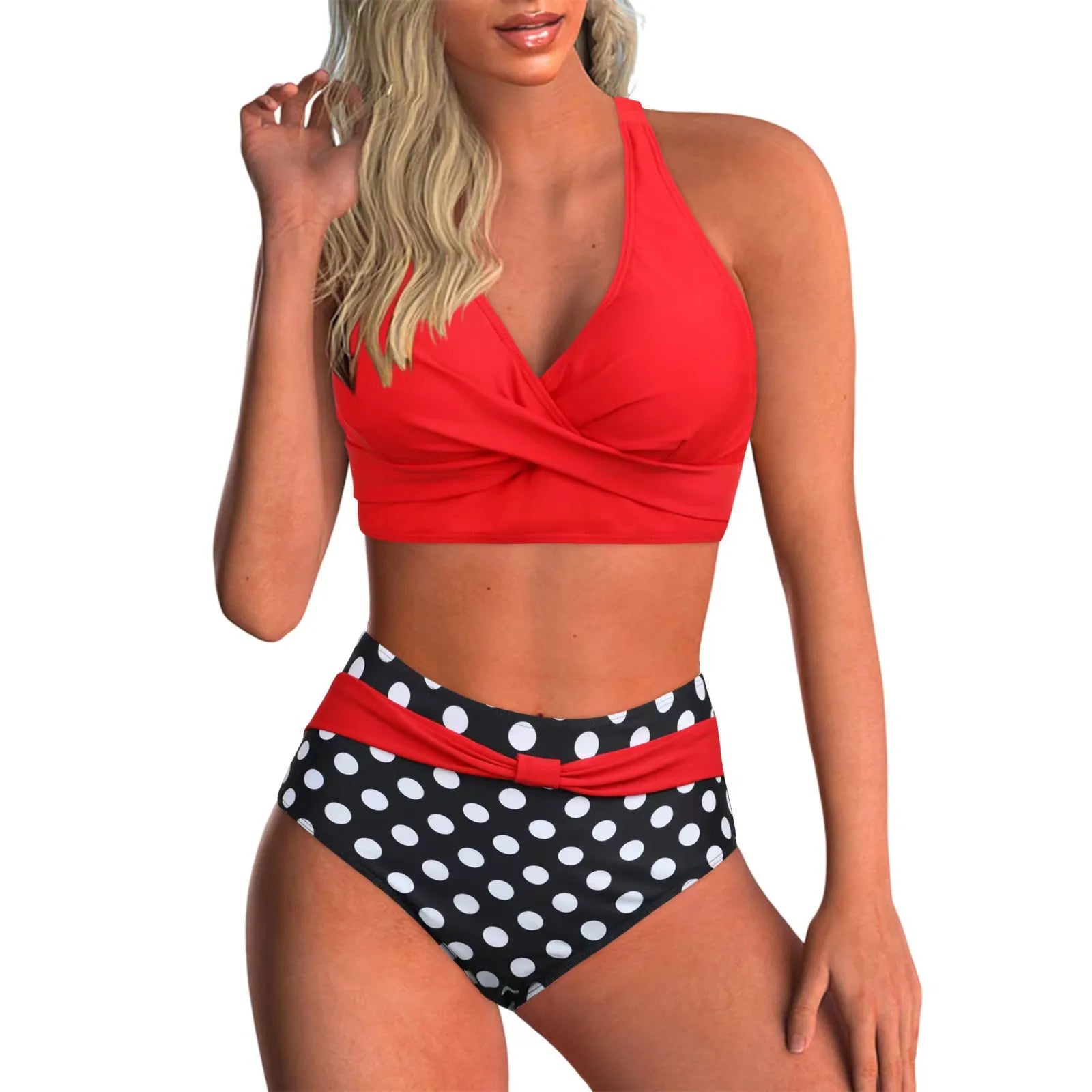 Vintage Pink Gradient Tankini Set