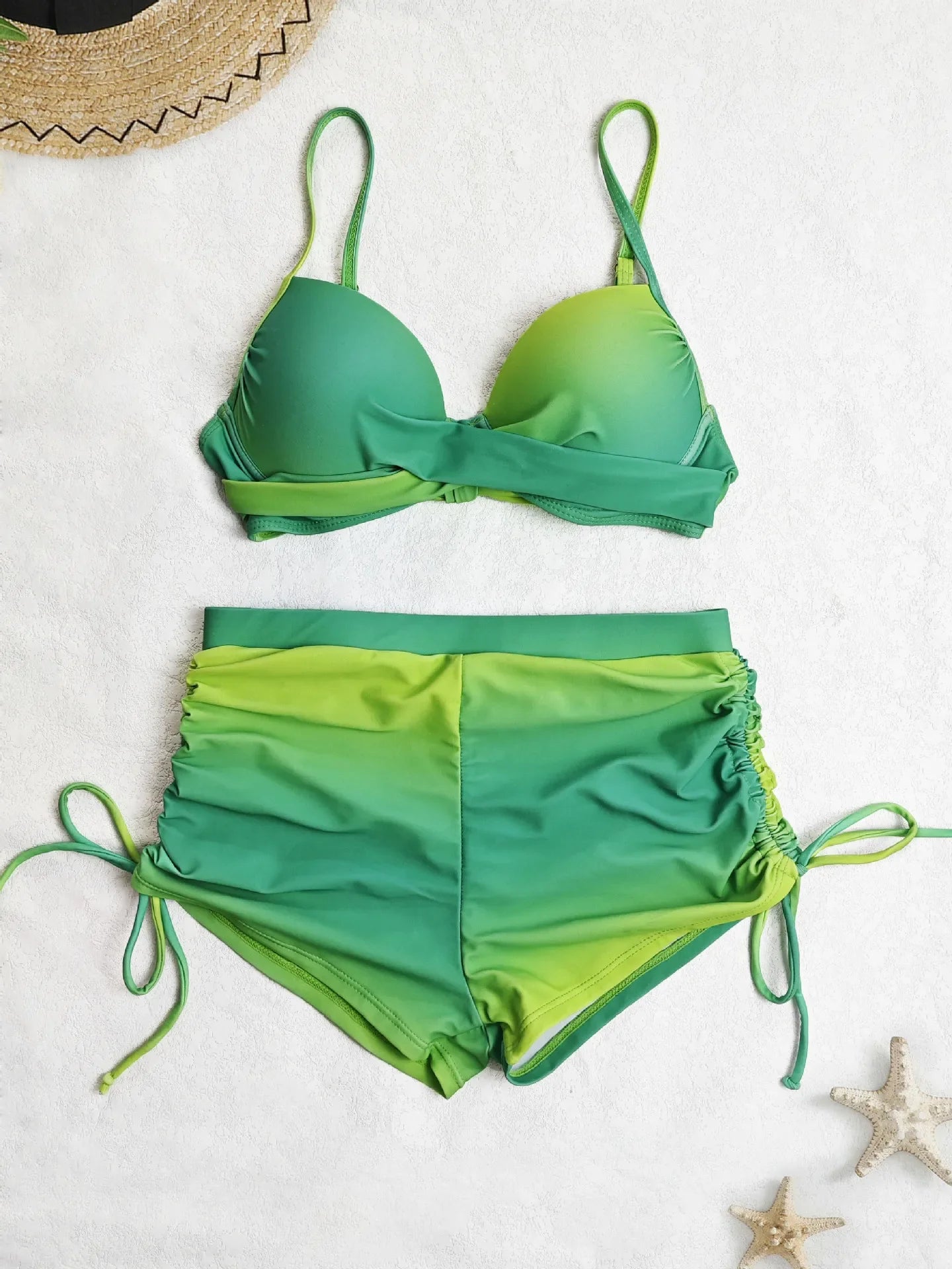 Vintage Yellow Gradient Bikini Set