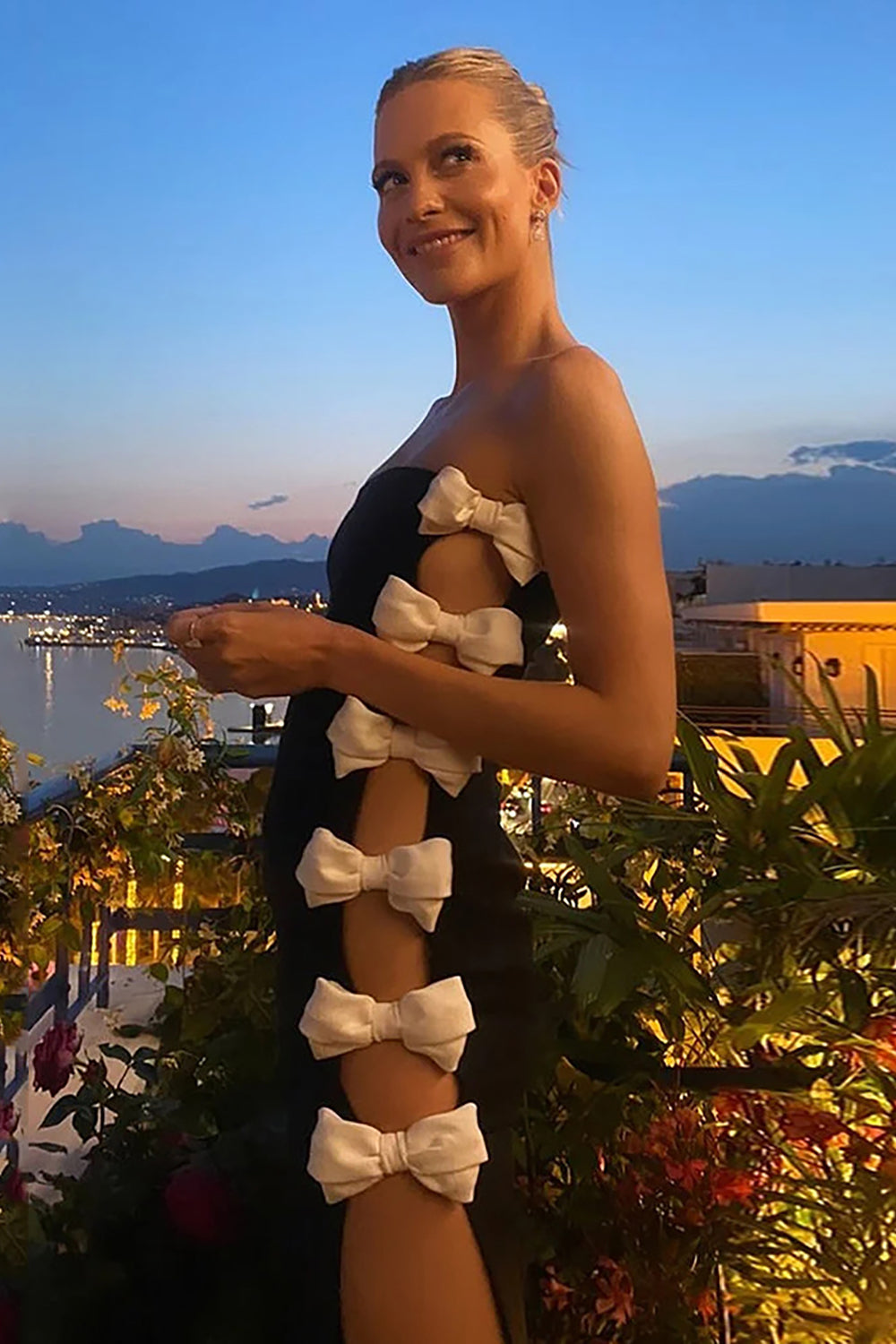 Alyia Cutout Bandage Black Elite Dress