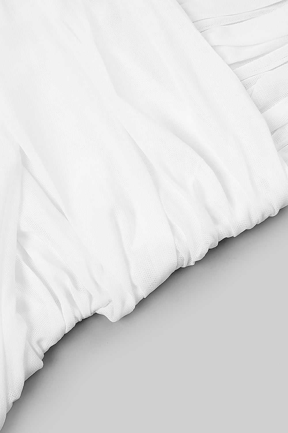 Mesh Pleated Spaghetti Strap Mini Dress