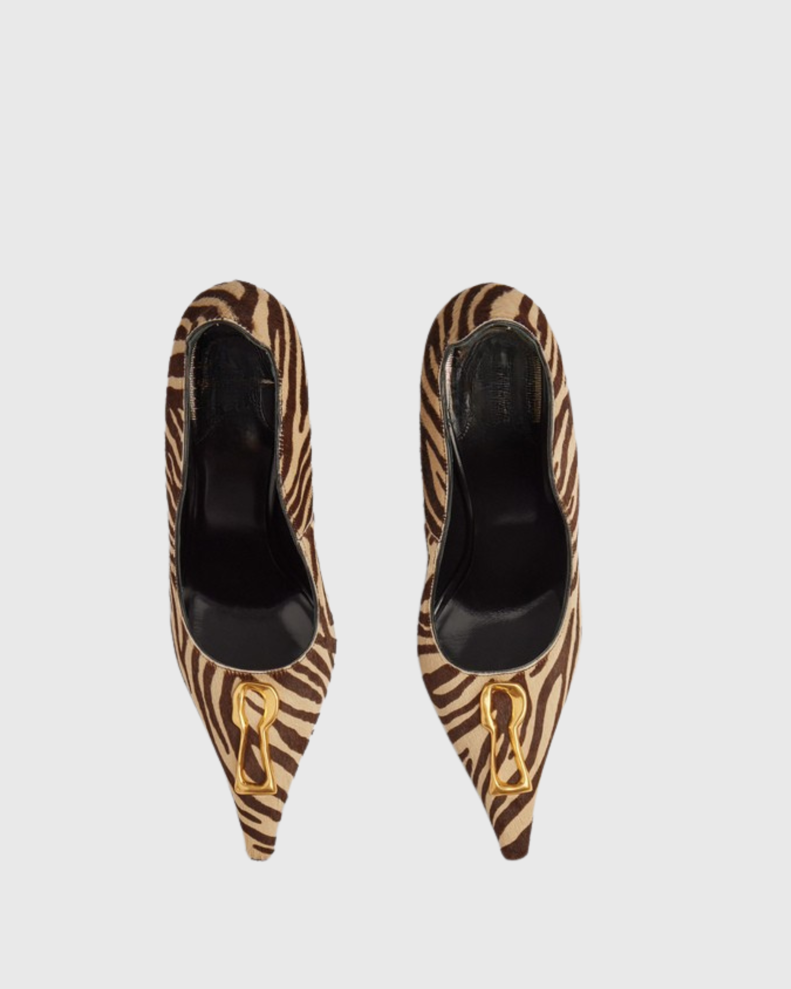 Yadira Metal Keyhole Pumps In Leopard