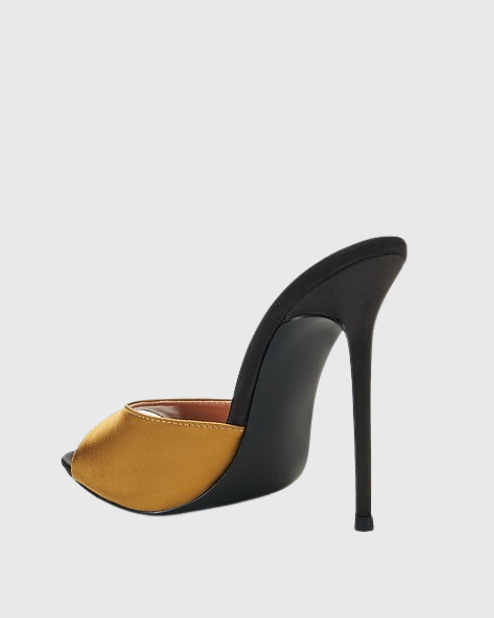 Yamka Gold & Black Satin Mules