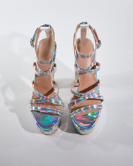 Yara Laser Strap Platform Sandals