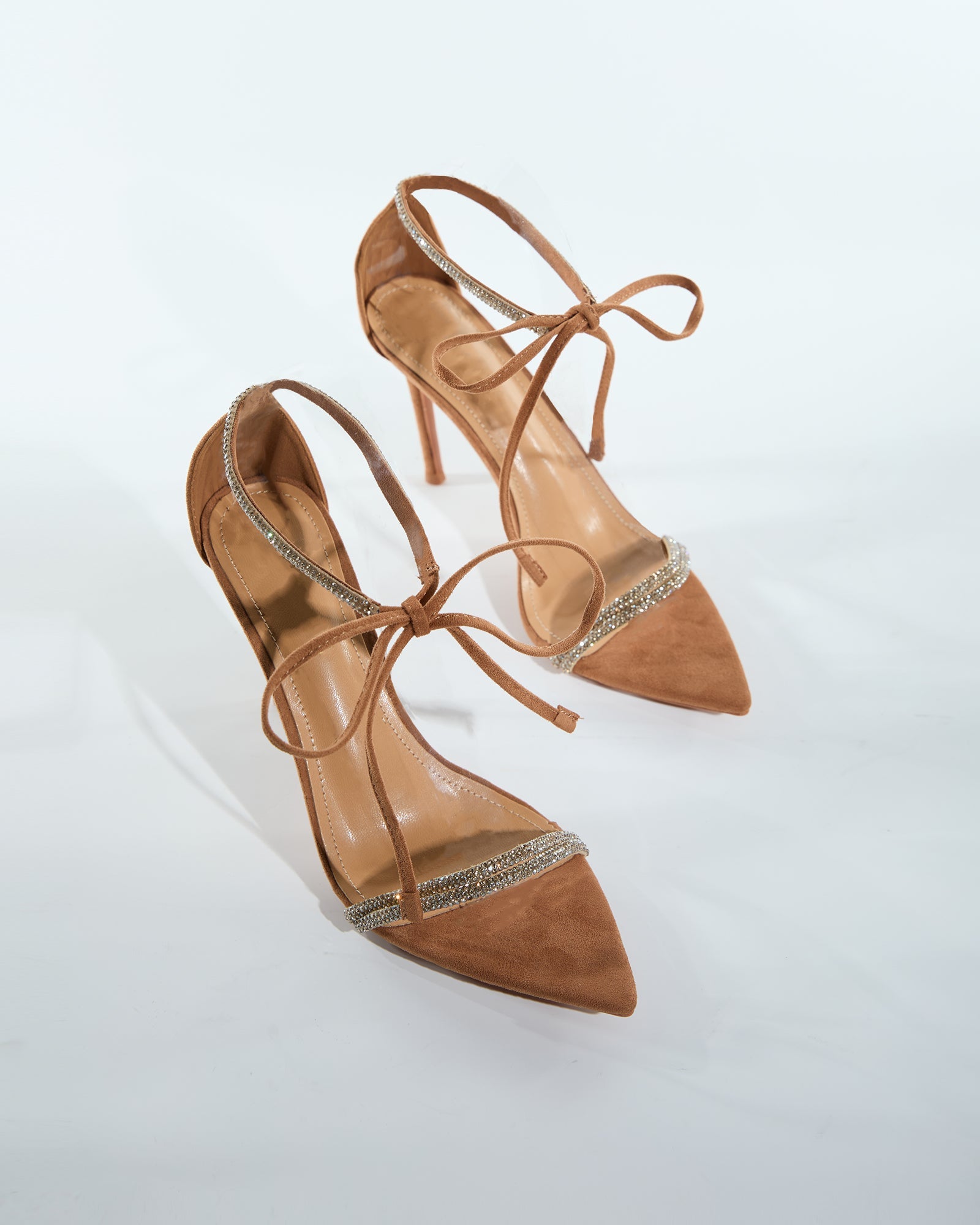 Yarrow Rhinestone Strap Sandals In Brown