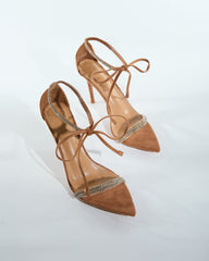 Yarrow Rhinestone Strap Sandals In Brown