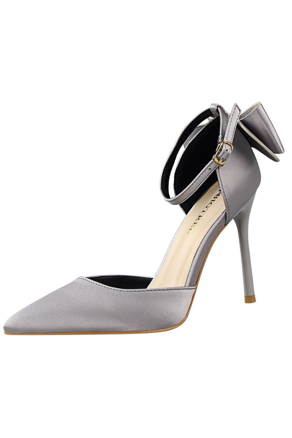 Burgundy Satin Stiletto Heel Closed Toe Pumps Wedding Party shoes with Bunkle