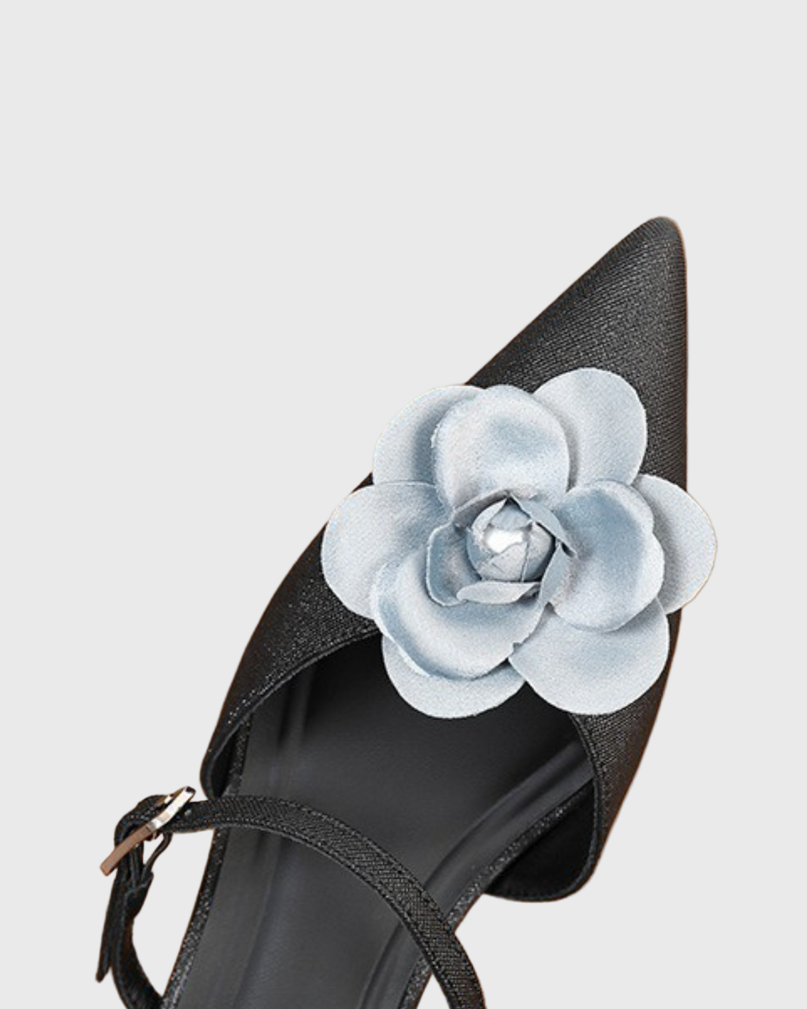 Zadie Rose Satin Mules In Black