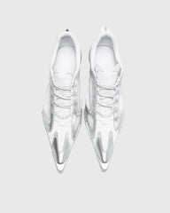 Zahava Lace up Sneaker Flared Heels In Silver