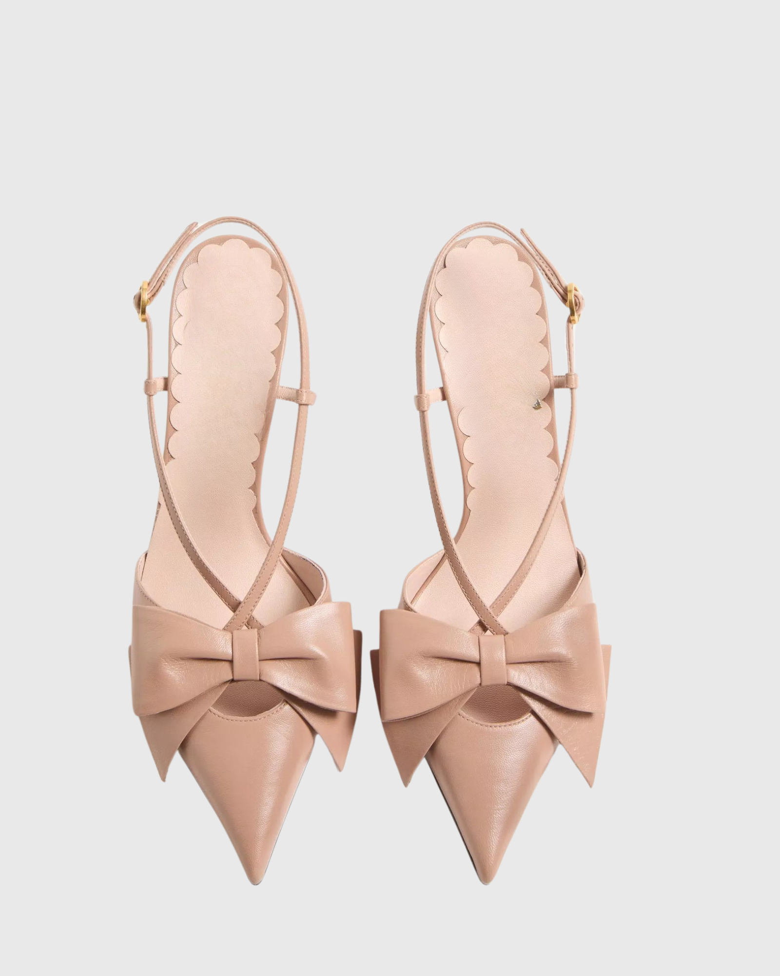 Zaina Bow Slingback Pumps In Mocha