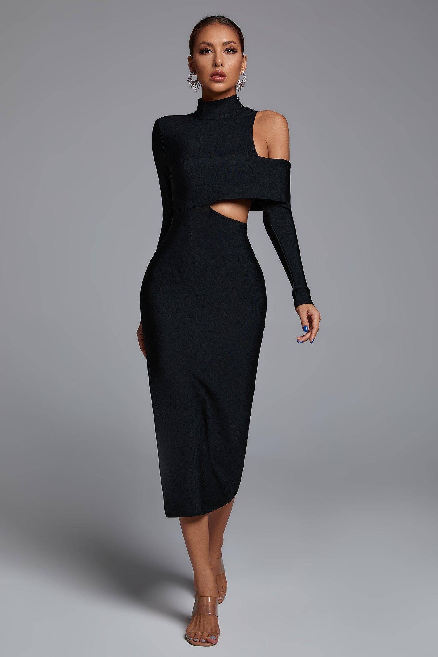 Alyia Cut-out Maxi Bandage Dress