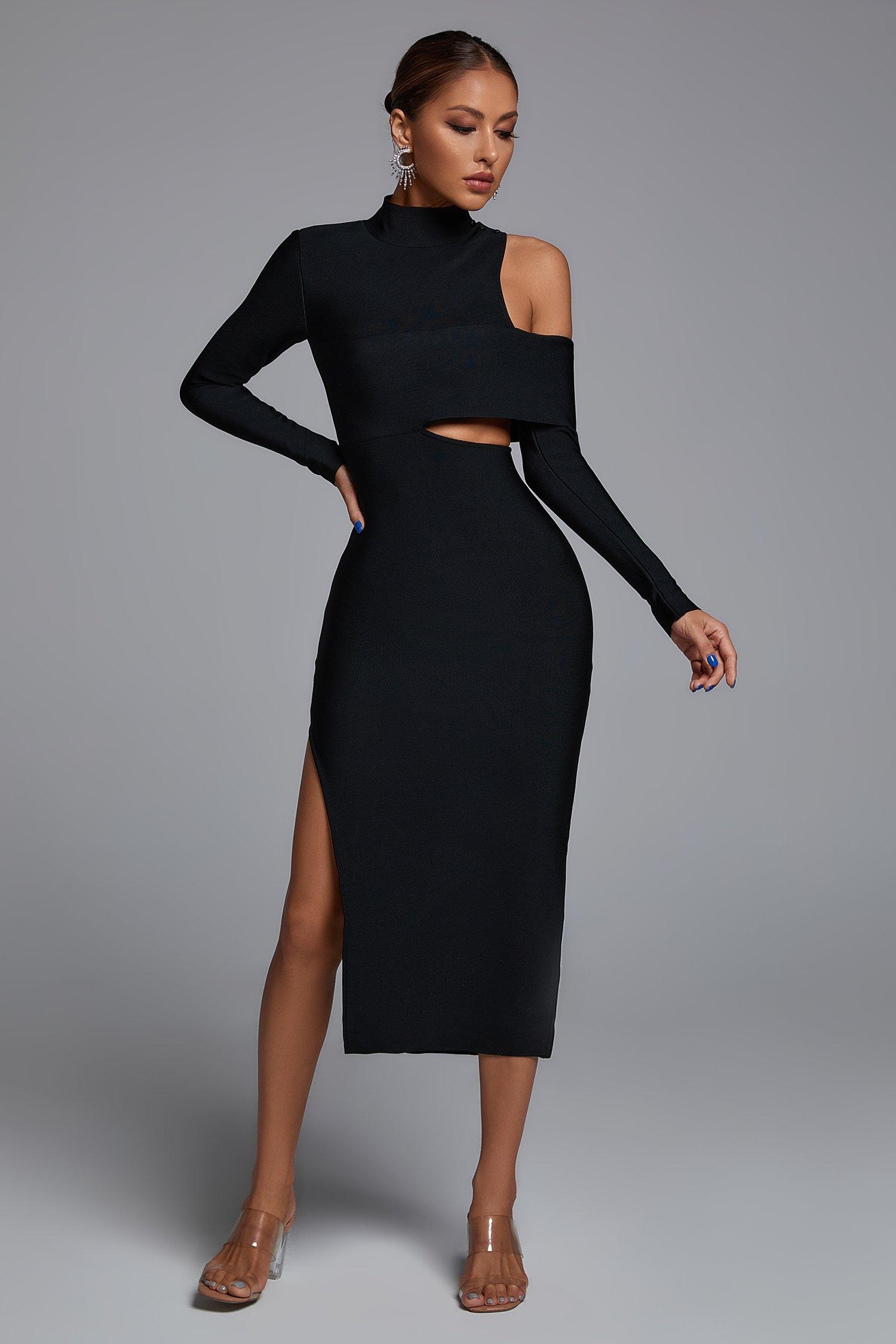 Alyia Cut-out Maxi Bandage Dress