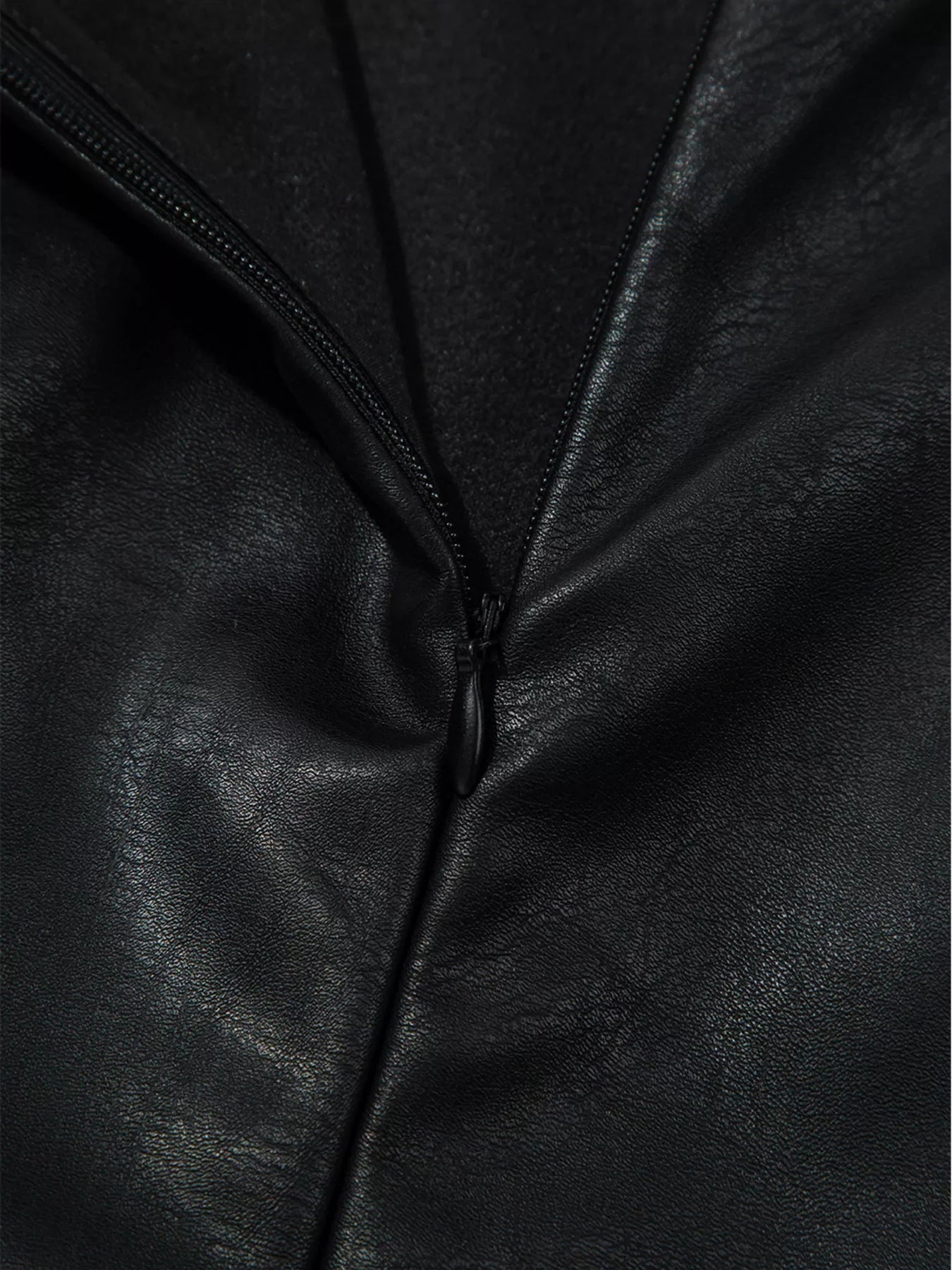 Vegan Leather Sleeveless Mini Dress