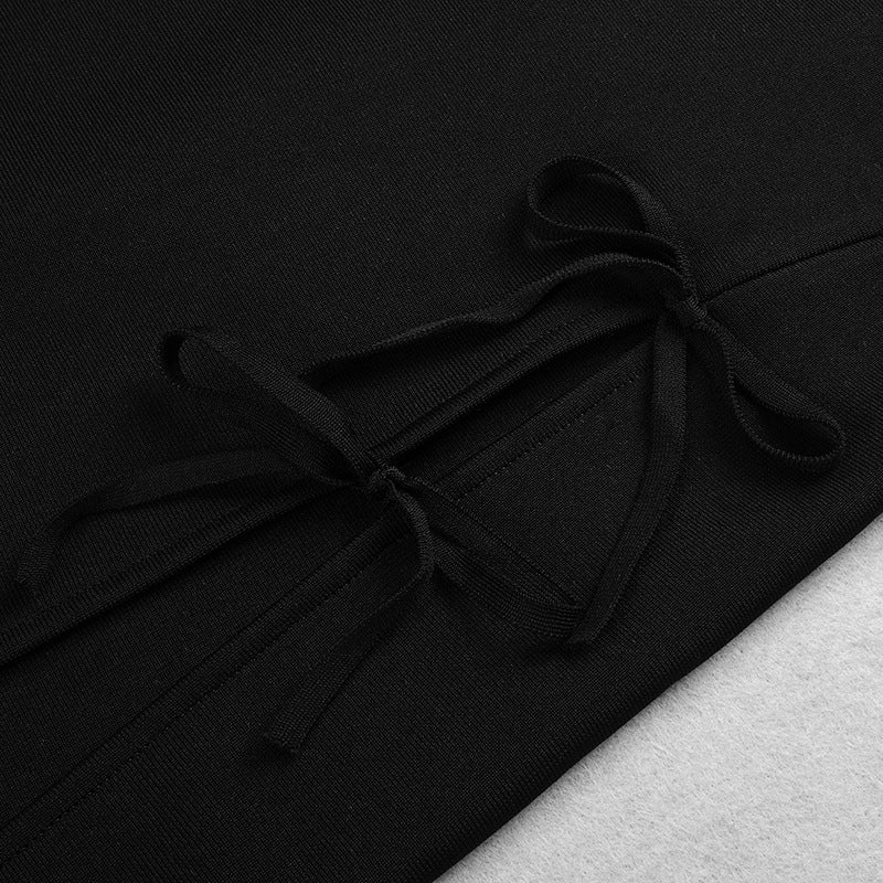 Cessia Black Maxi Bandage Dress