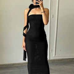 Rose Ribbon High Waist Dress