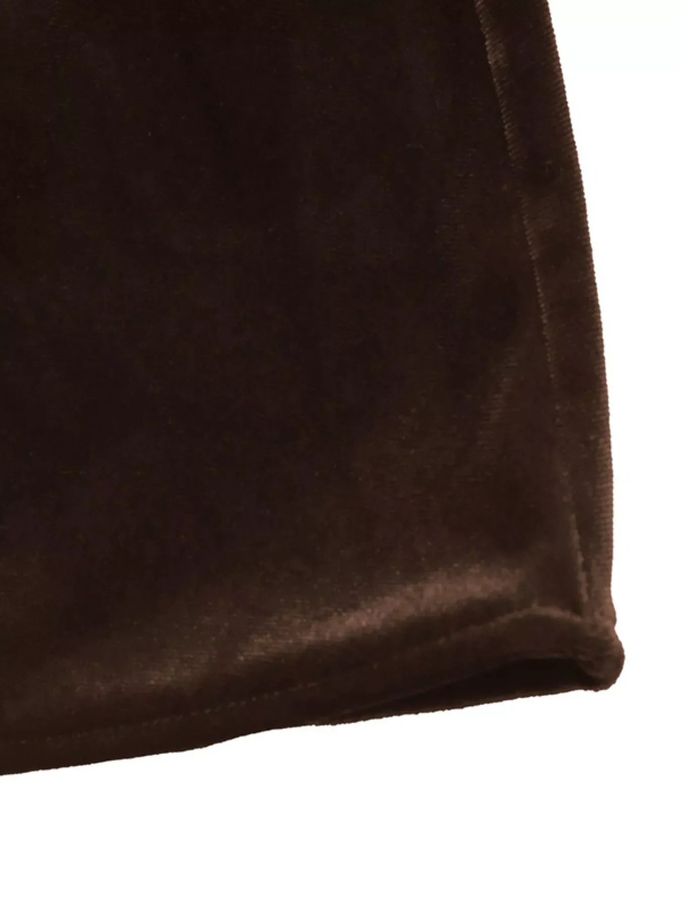 Velvet A-Line Dress with Lace Trim