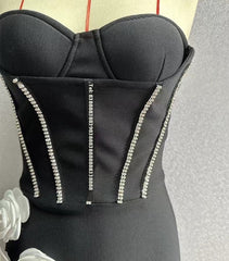 RALA WHITE FLOWER CORSET STYLE BANDAGE DRESS
