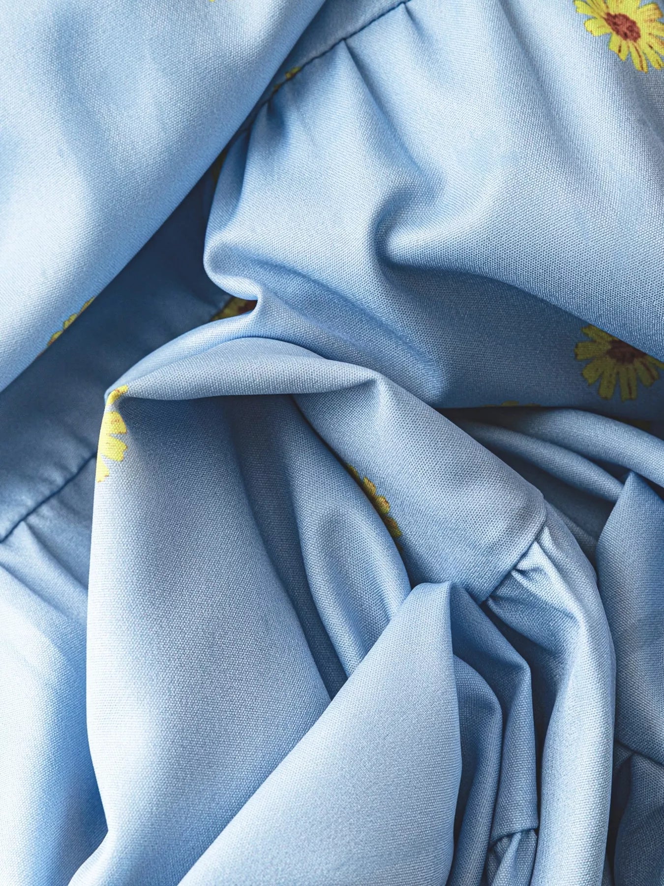 Daisy Print Puff Sleeve Tiered Maxi Dress