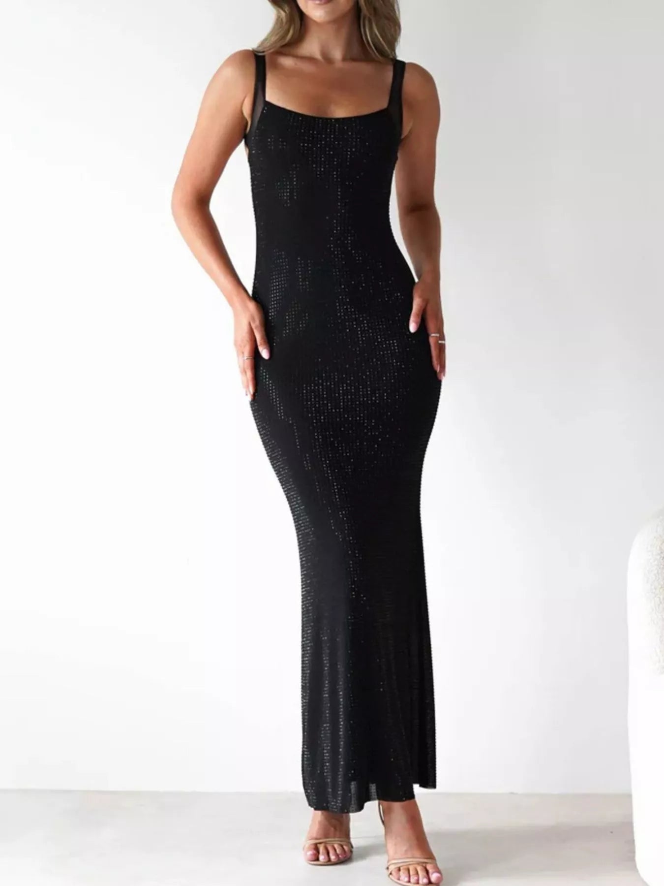 Backless Sleeveless Bodycon Maxi Dress