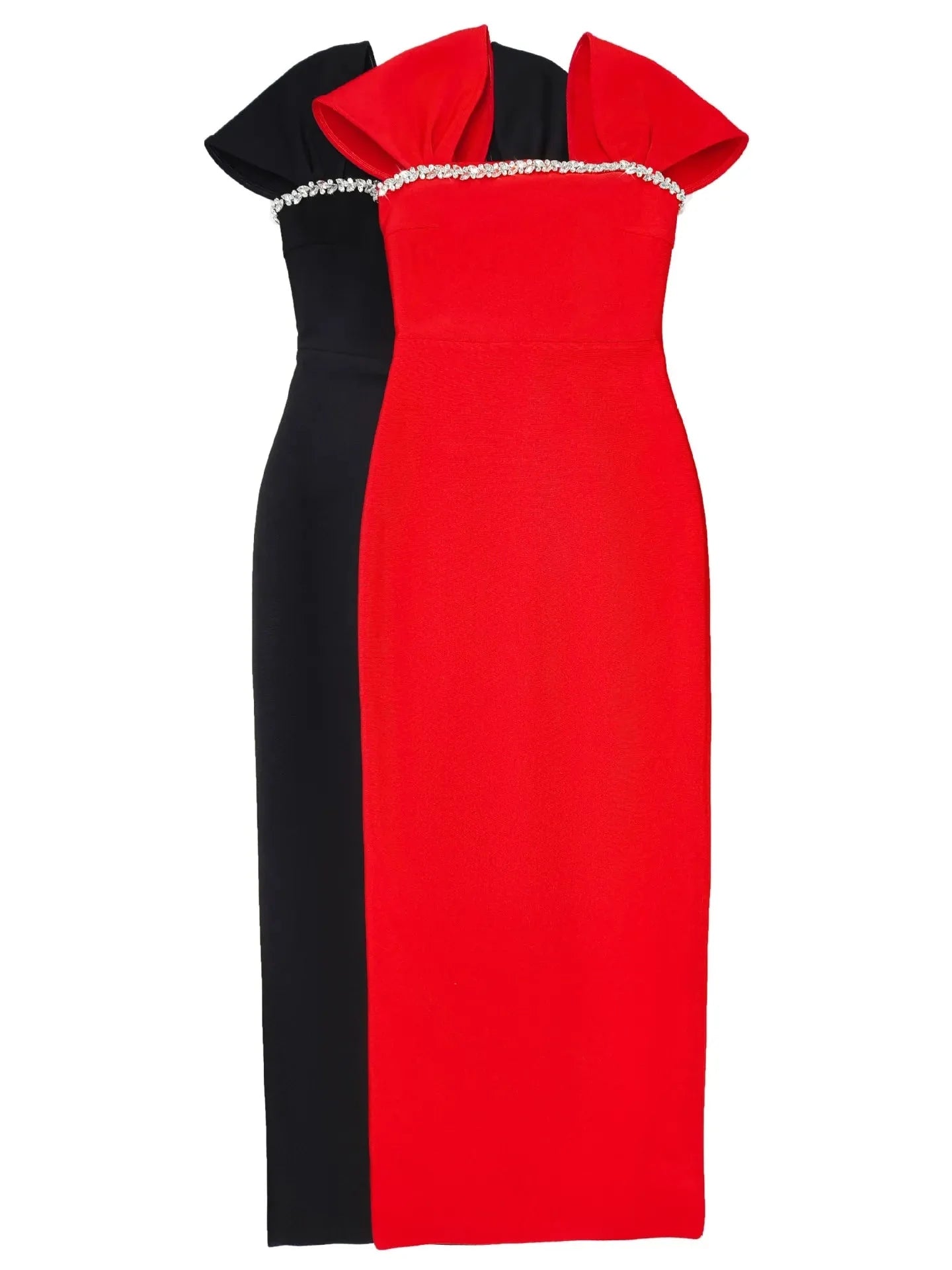 Allure Diamond Maxi Red Dress