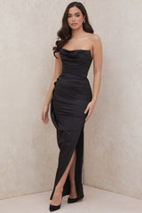 AERIKA SATIN STRAPLESS GOWN