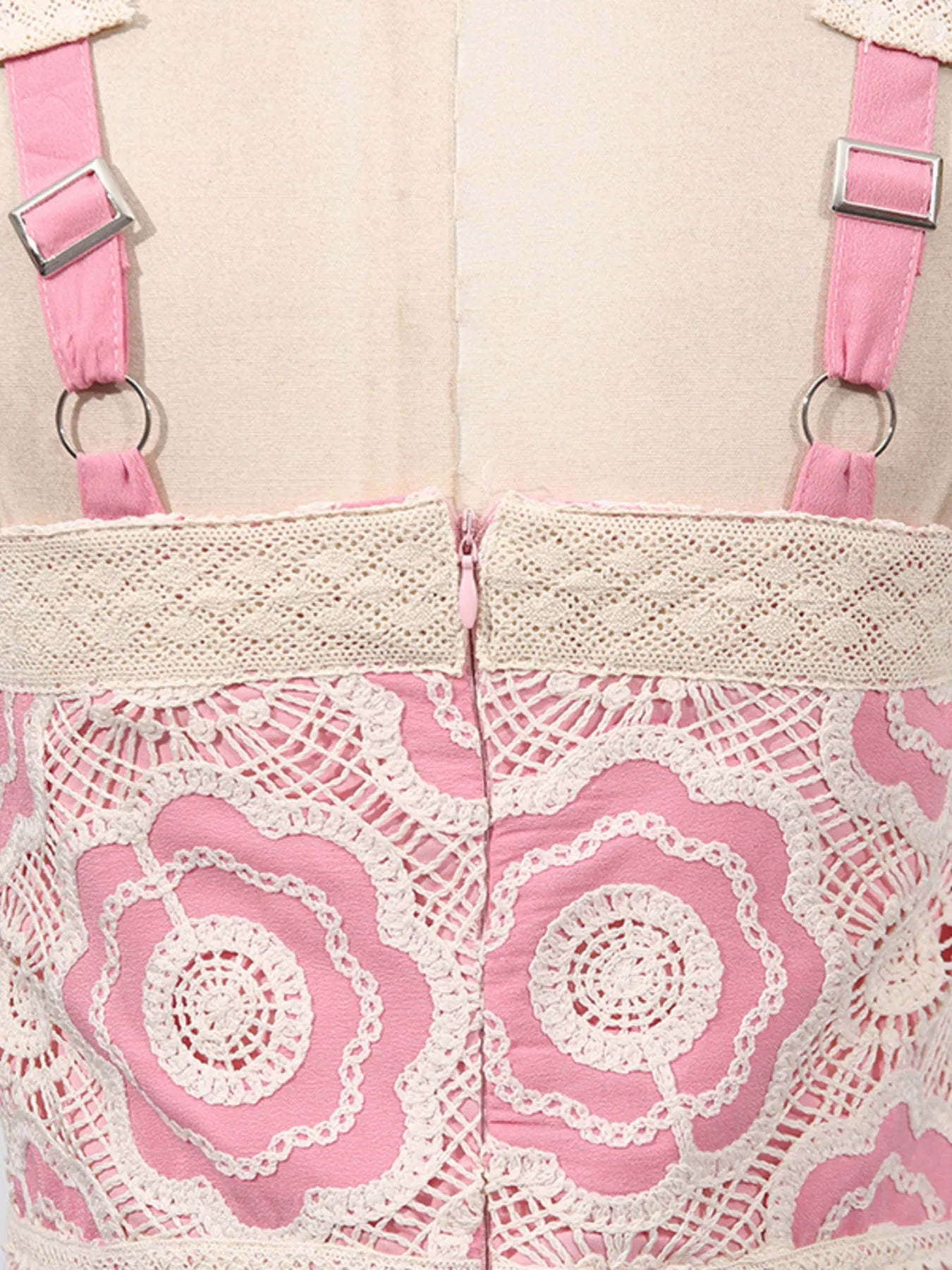 Lace Sleeveless Tiered Midi Dress