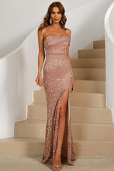 Sequin Prom Strapless Evening Dress
