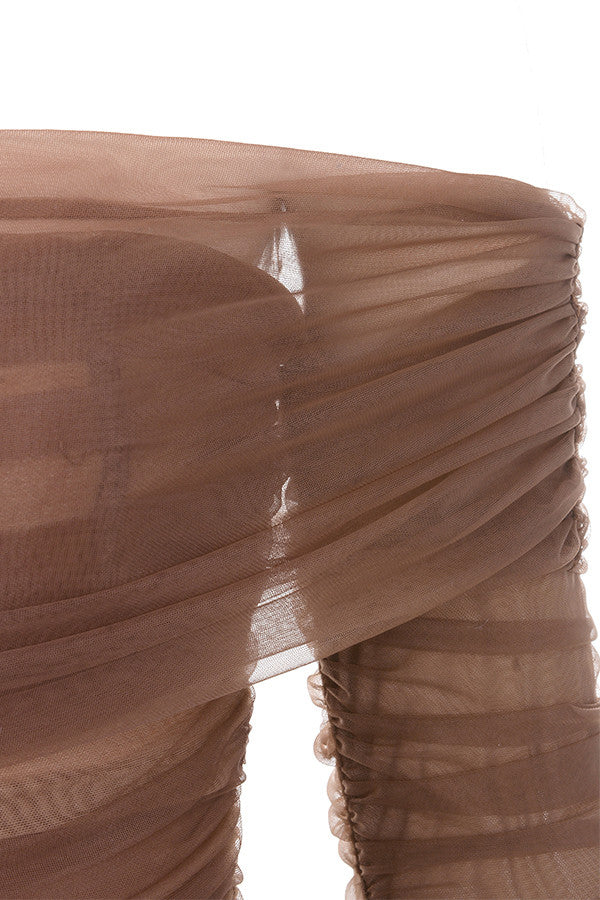 Aliha Elegant Off Shoulder Midi Dress