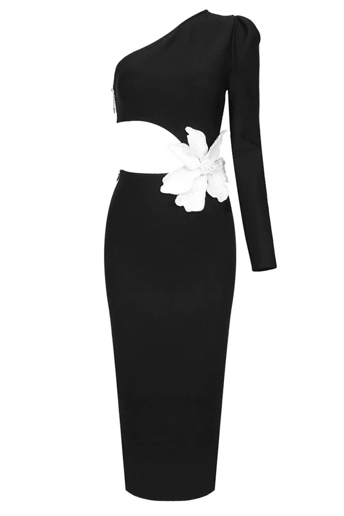 Elegant Flower Cutout Elite Party Dress