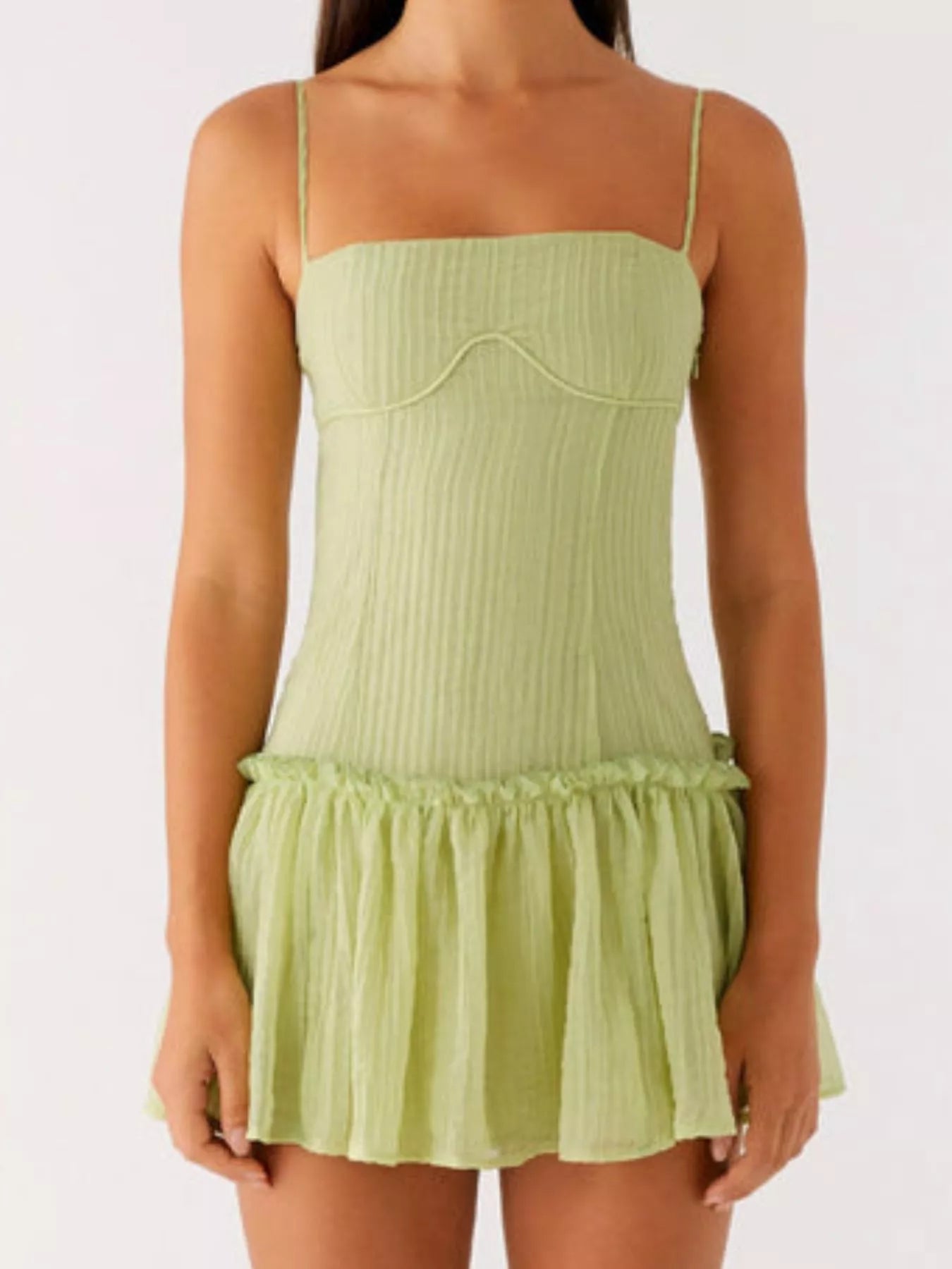 Ruffle Hem Cami Mini Dress