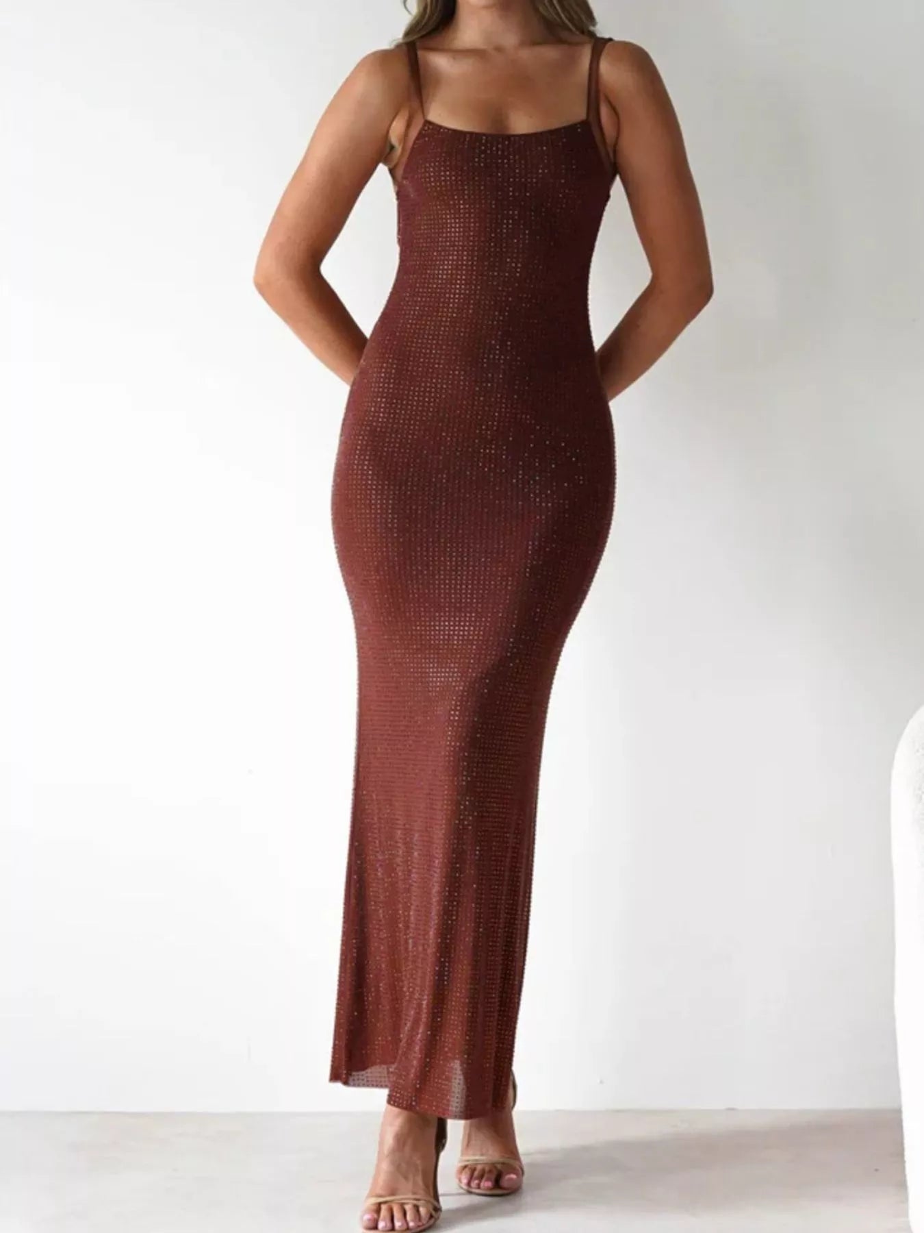 Backless Sleeveless Bodycon Maxi Dress