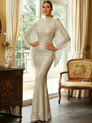 Elegant Sequin wedding Dress=Alyia